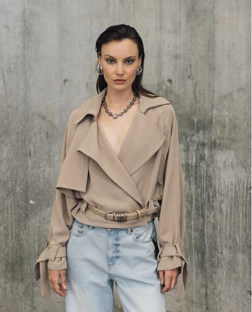 Trench Cropped para Mujer - Colombiamoda