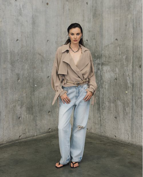 Trench Cropped para Mujer - Colombiamoda