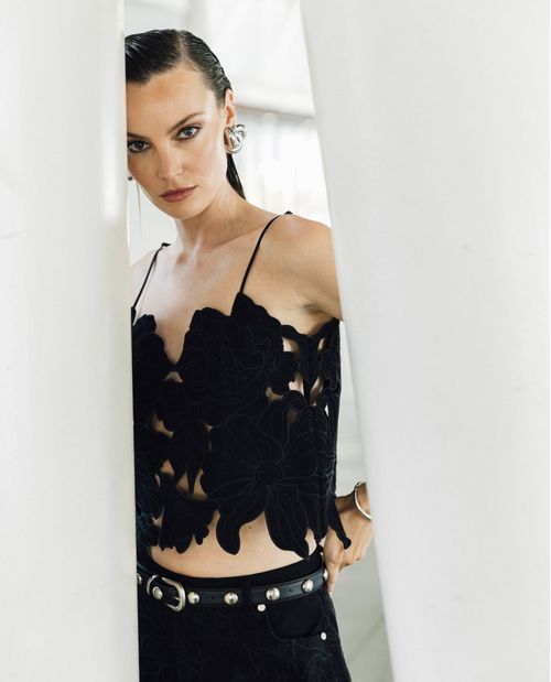 Top Bordado Cut Work para Mujer - Colombiamoda