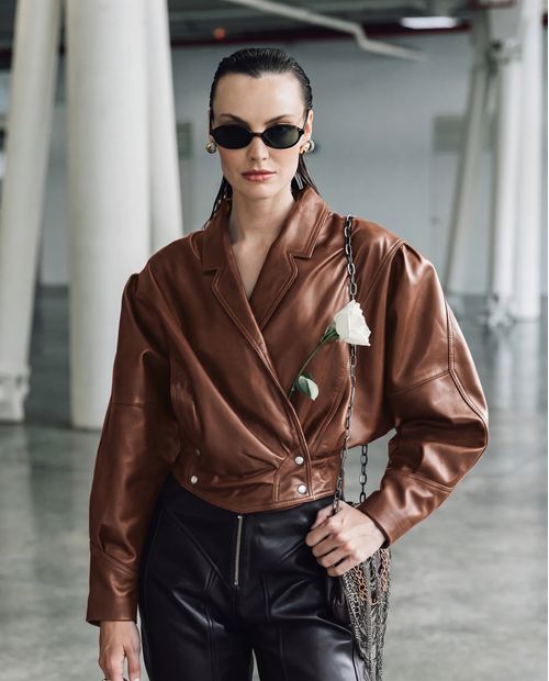 Chaqueta de Cuero para Mujer