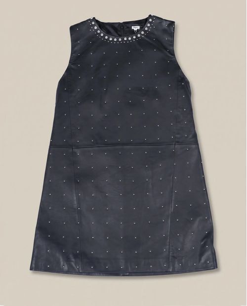 Vestido Tiras de Piel de Cordero Femenino