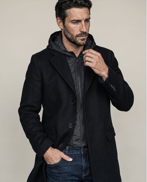 Abrigo Acolchado con Capucha para Hombre