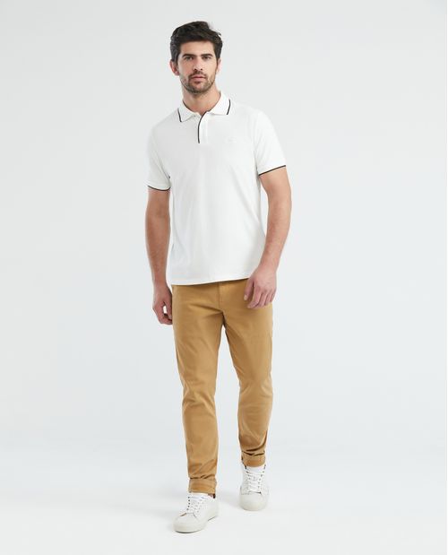 Pantalón de Hombre Tipo Chino, Regular Fit Bota Amplia - Detalle en Bolsillos