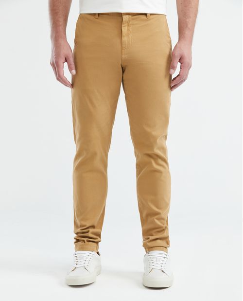 Pantalón de Hombre Tipo Chino, Regular Fit Bota Amplia - Detalle en Bolsillos