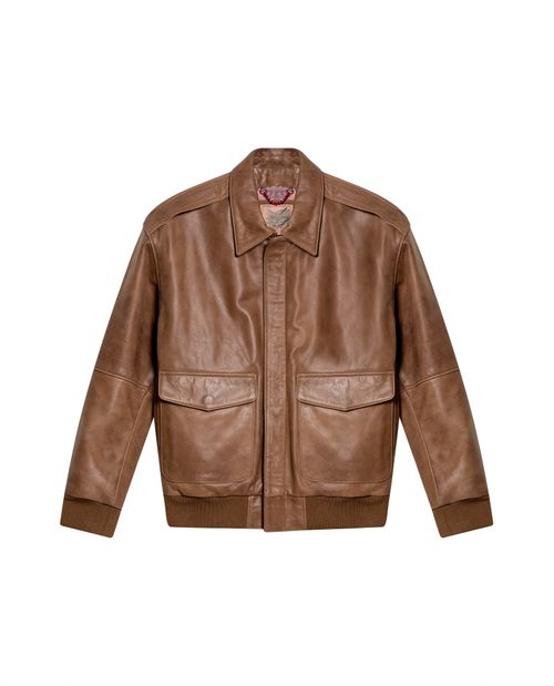 Chaqueta Bomber de Cuero para Hombre