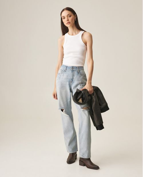 Jean Straight Fit para Mujer