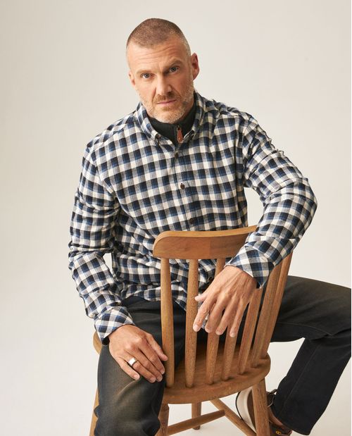 Camisa Cuadros Manga Larga para Hombre