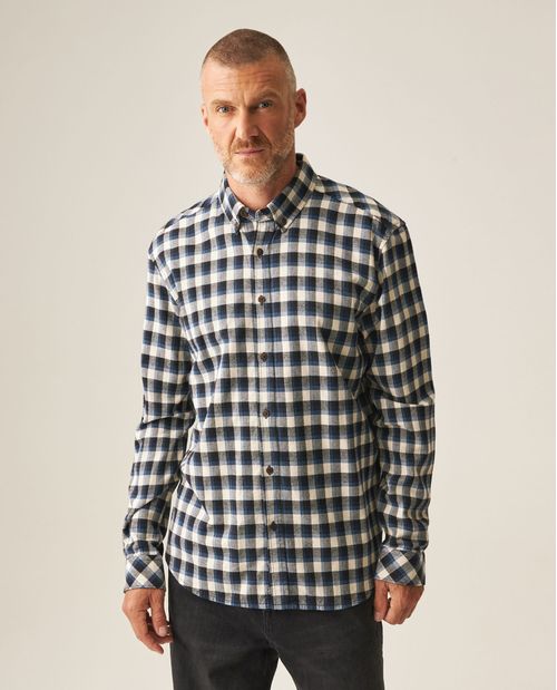 Camisa Cuadros Manga Larga para Hombre