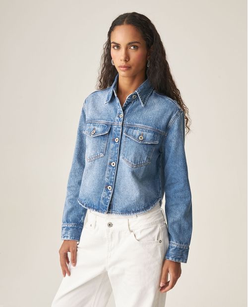 Camisa Denim Slim para Mujer