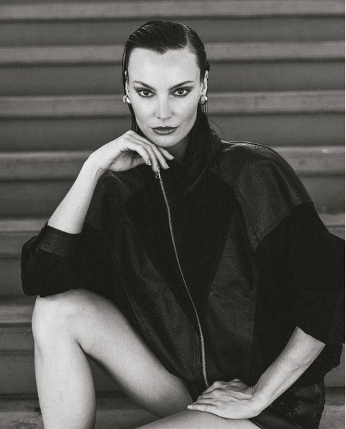 Chaqueta Bomber de Cuero para Mujer