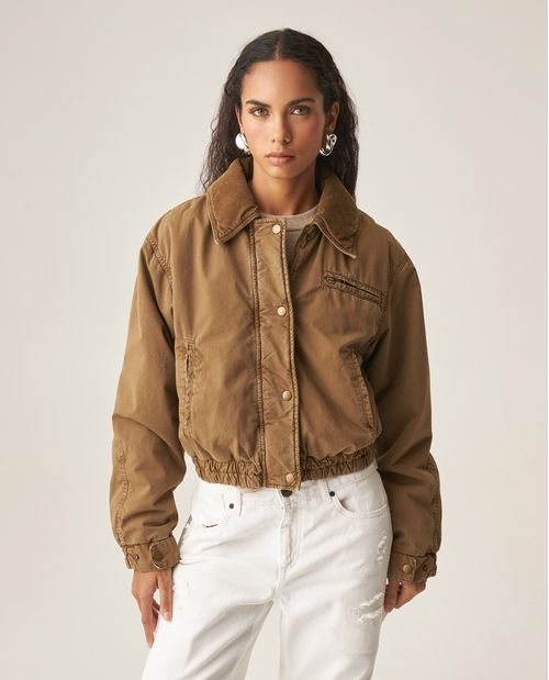 Chaqueta Bomber Enguatada para Mujer