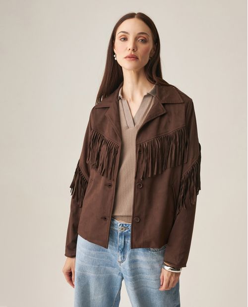 Chaqueta de Flecos para Mujer