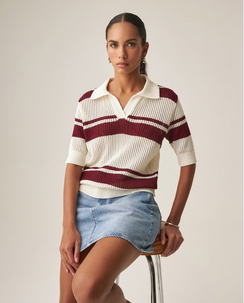 Polo Tejida Regular para Mujer