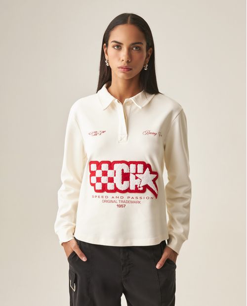 Camiseta Oversize de Manga Larga para Mujer