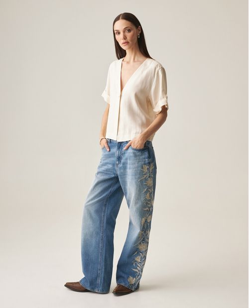 Jean Straight Fit para Mujer