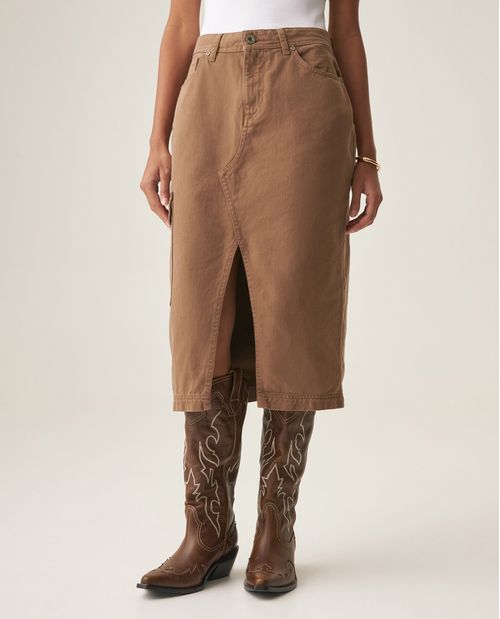 Falda Midi Cargo para Mujer
