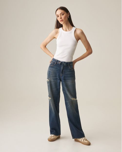 Jean Heritage Straight Fit para Mujer