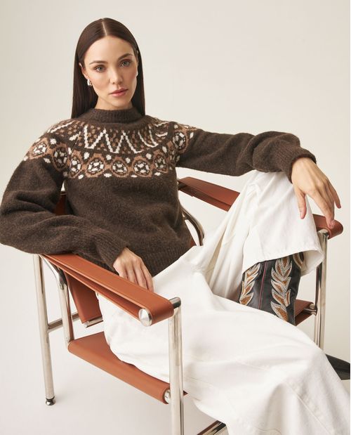 Suéter Tejido Fair Isle para Mujer