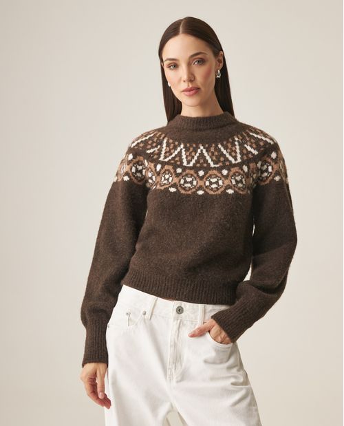 Suéter Tejido Fair Isle para Mujer