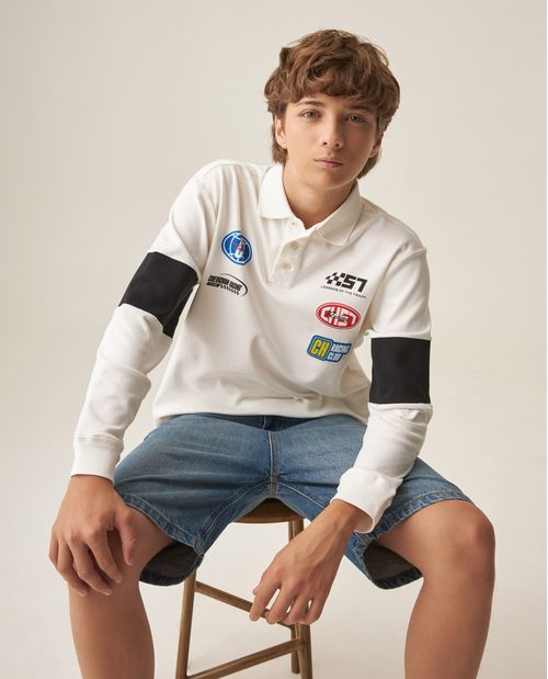 Polo Manga Larga para Niño