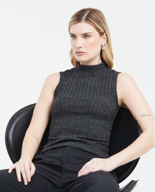Top Acanalado para Mujer