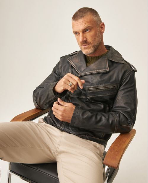 Chaqueta de Cuero para Hombre