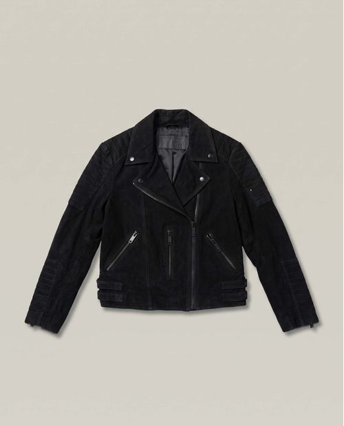 Chaqueta Biker de Gamuza para Mujer