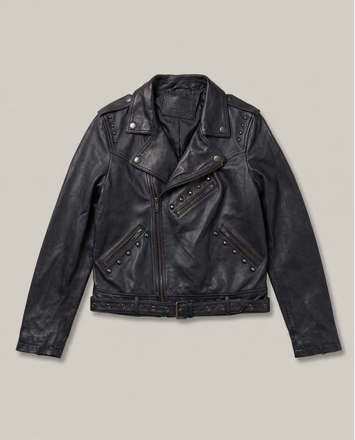 Chaqueta Biker de Cuero para Mujer