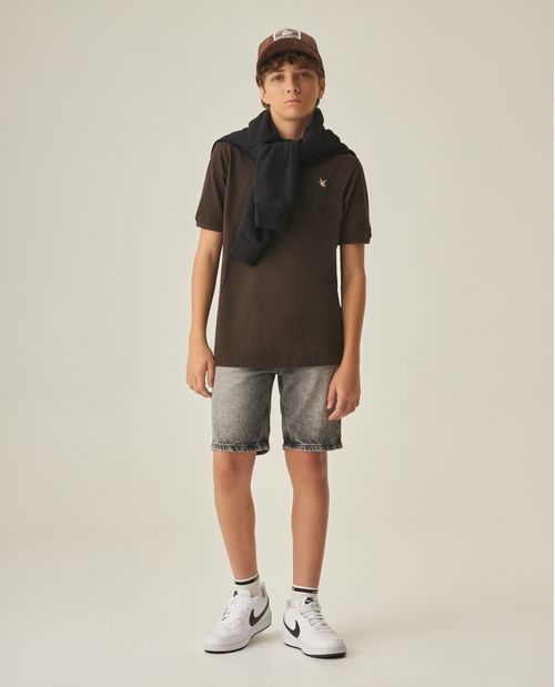Short Denim Gris para Niño