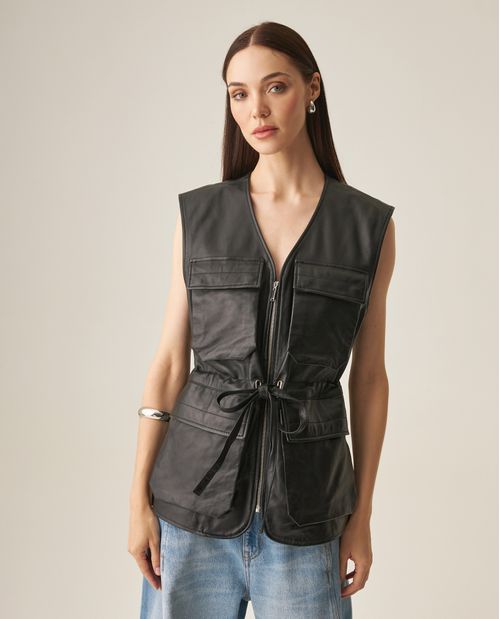 Chaleco de Cuero para Mujer
