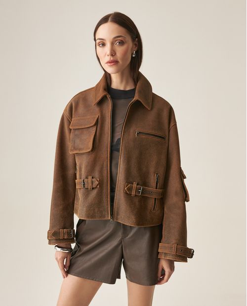 Chaqueta de Cuero para Mujer