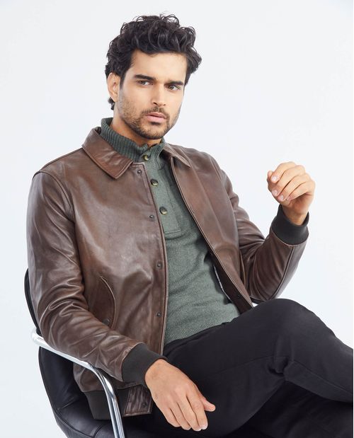 Chaqueta de Cuero para Hombre