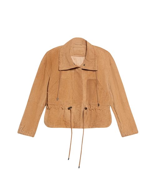 Chaqueta Bomber de Cuero para Mujer