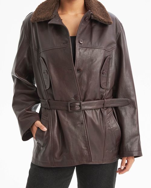 Parka de Cuero para Mujer