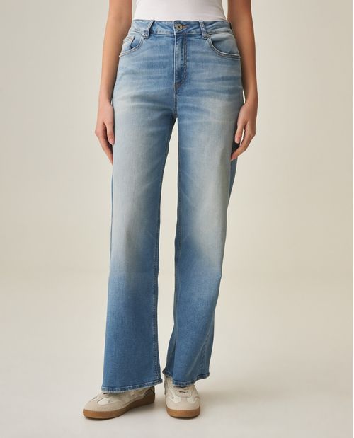 Jean Wide Leg Tiro Alto para Mujer