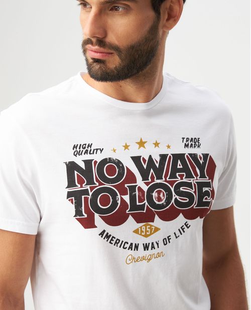 Camiseta de Hombre, Slim Fit Cuello Redondo - Gráfico Estampación Textil