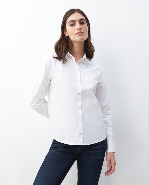 Camisa de Mujer, Silueta Recta Manga Larga - Diseño Esencial
