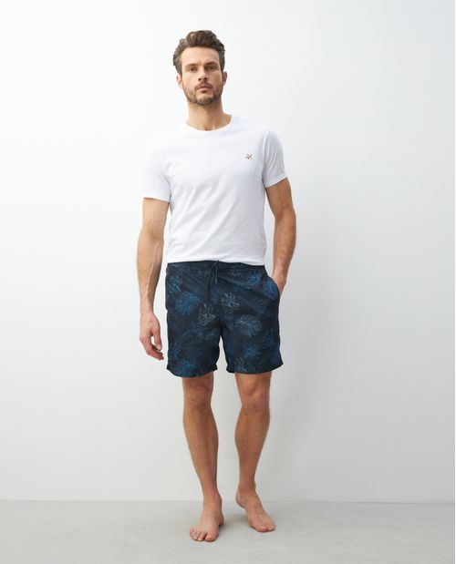 Pantaloneta de Baño Para Hombre, Regular Fit - Maxi Print Hojas