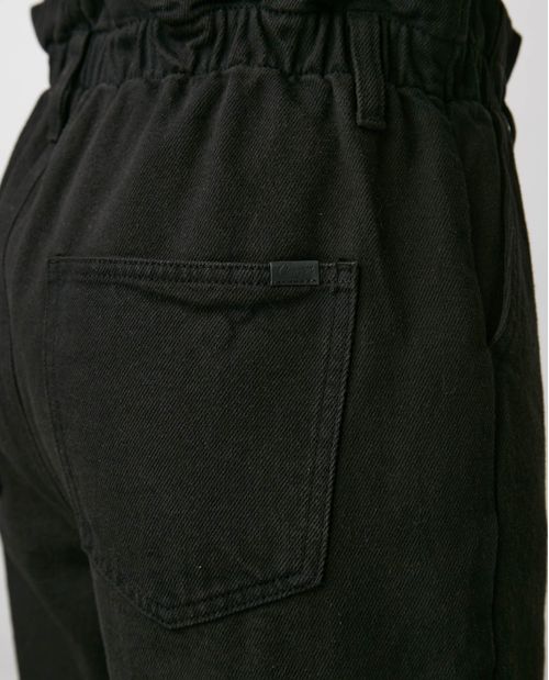 Pantalón de Mujer, Paper Bag Tiro Alto Bota Recta - Cortes Frontales